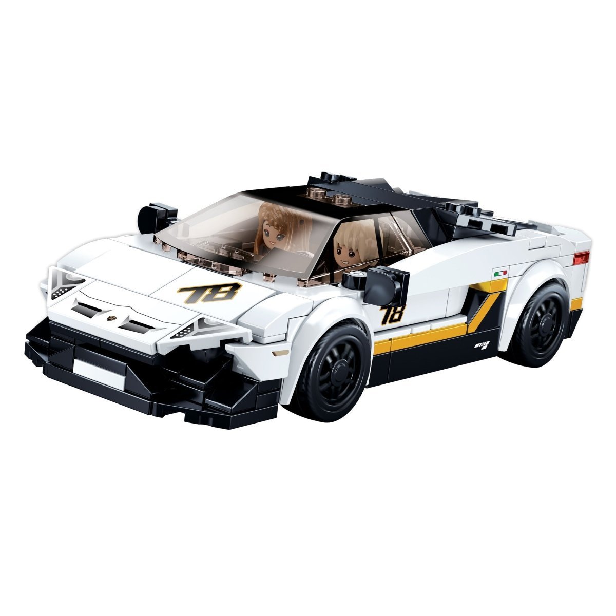 Sluban Racing Car- White Building Blocks Kit - M38-B0957