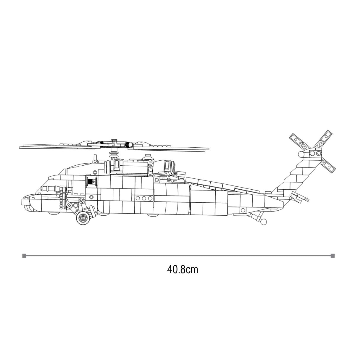 Sluban UH-60 Black Hawk Building Blocks Kit - M38-B1012