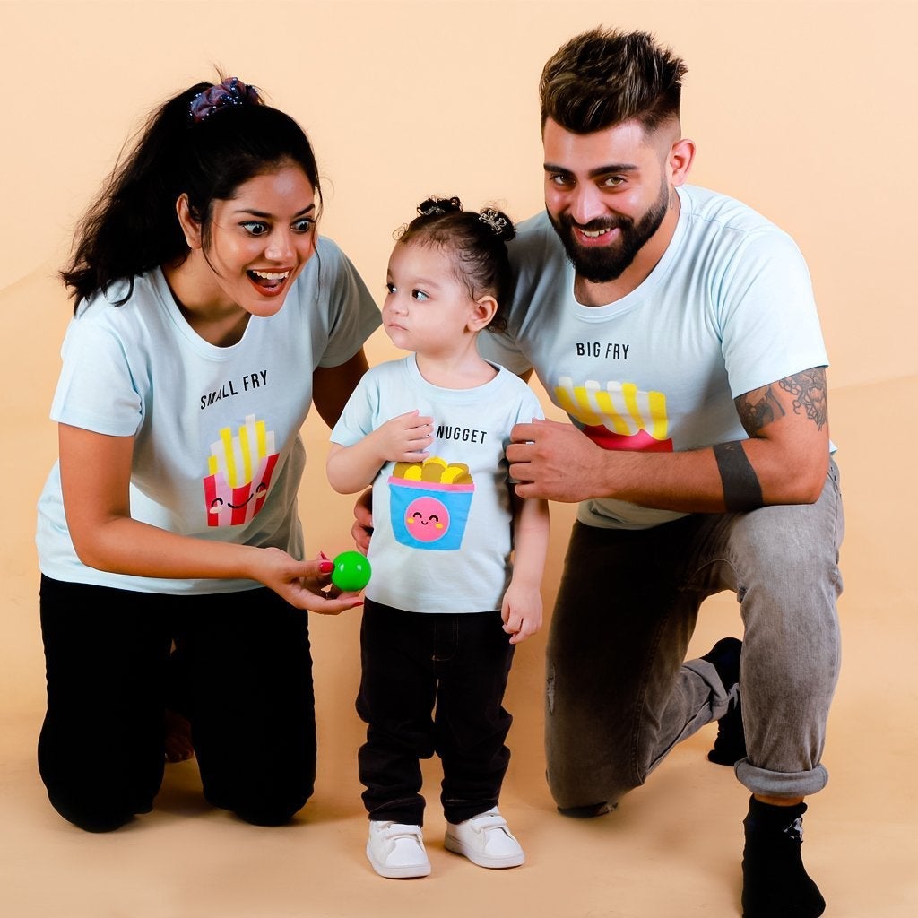Big Fries Matching Family Twinning T shirt- Combo Of 3