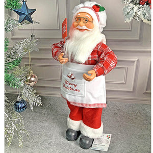 Small Masterchef Santa Claus self Standing Christmas Table Décor & Christmas Decoration - 14 inch Christmas