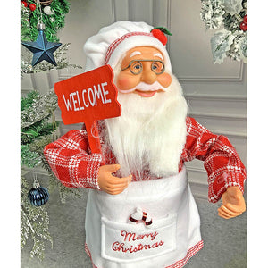 Small Masterchef Santa Claus self Standing Christmas Table Décor & Christmas Decoration - 14 inch Christmas