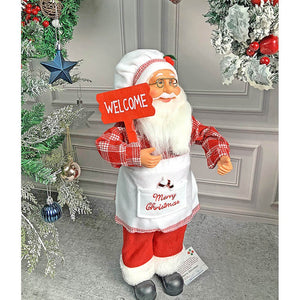 Small Masterchef Santa Claus self Standing Christmas Table Décor & Christmas Decoration - 14 inch Christmas