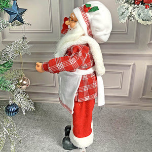 Small Masterchef Santa Claus self Standing Christmas Table Décor & Christmas Decoration - 14 inch Christmas