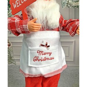 Small Masterchef Santa Claus self Standing Christmas Table Décor & Christmas Decoration - 14 inch Christmas