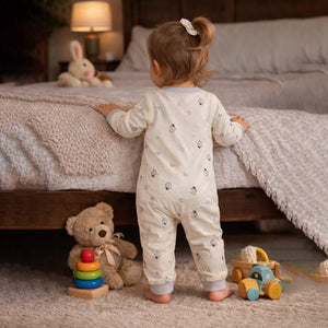 Small Penguins, Full Sleeves Jumpsuit Romper for Tiny Toddlers - 3 - 6 Months Kids Clothing