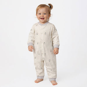 Small Penguins, Full Sleeves Jumpsuit Romper for Tiny Toddlers - 3 - 6 Months Kids Clothing