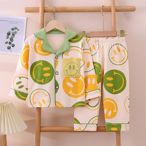 Smilie print soft Cotton Kids Nightsuit - 3 - 4 Years Nightsuits