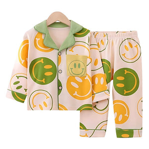 Smilie print soft Cotton Kids Nightsuit - 3 - 4 Years Nightsuits