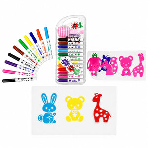 Smily Kiddos 12 Color Spray Pen Set | The Mom Store - Drawing, Painting & Colouring