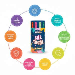 Smily Kiddos 12 Colors Silky Crayon Set - Crayons