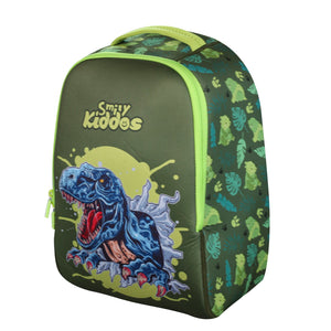 Smily Kiddos 13 L Roaring Dino Neoprene Junior Backpack – Green - School Bag