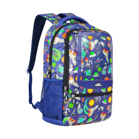 Smily Kiddos 17 inch Backpack Space Theme - Blue - SK16001668