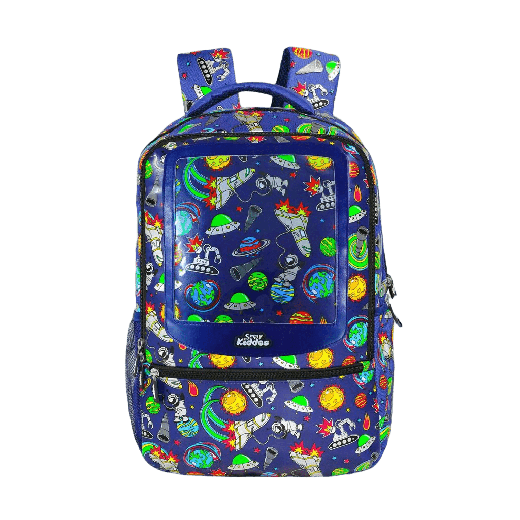 Smily Kiddos 17 inch Backpack Space Theme - Blue - SK16001668
