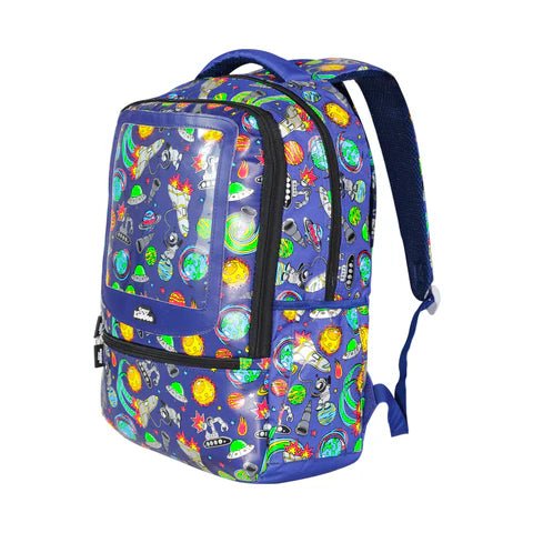 Smily Kiddos 17 inch Backpack Space Theme - Blue - SK16001668