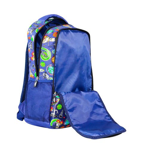 Smily Kiddos 17 inch Backpack Space Theme - Blue - SK16001668