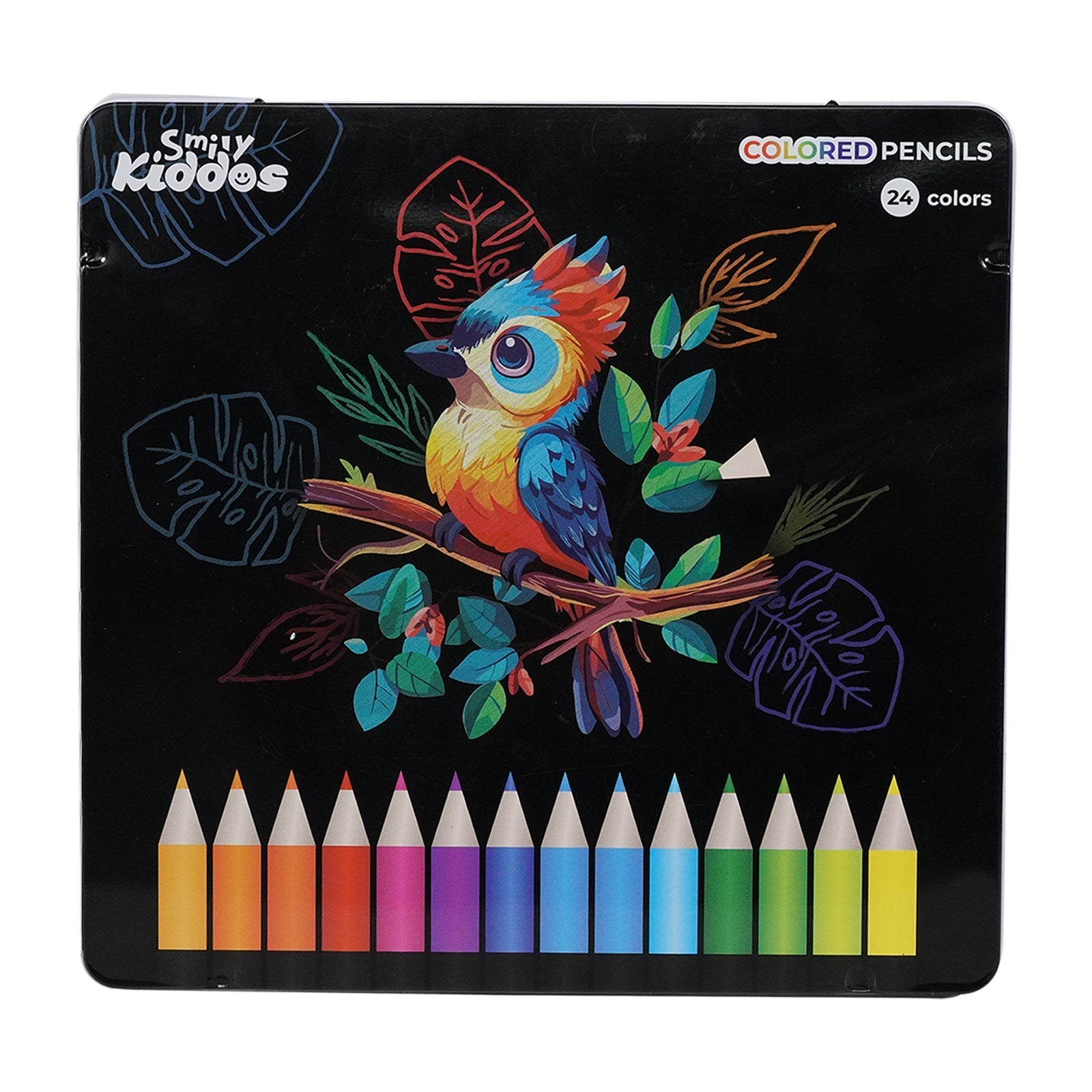 Smily Kiddos 24 Color Pencils Set in Tin Box - Color Pencils