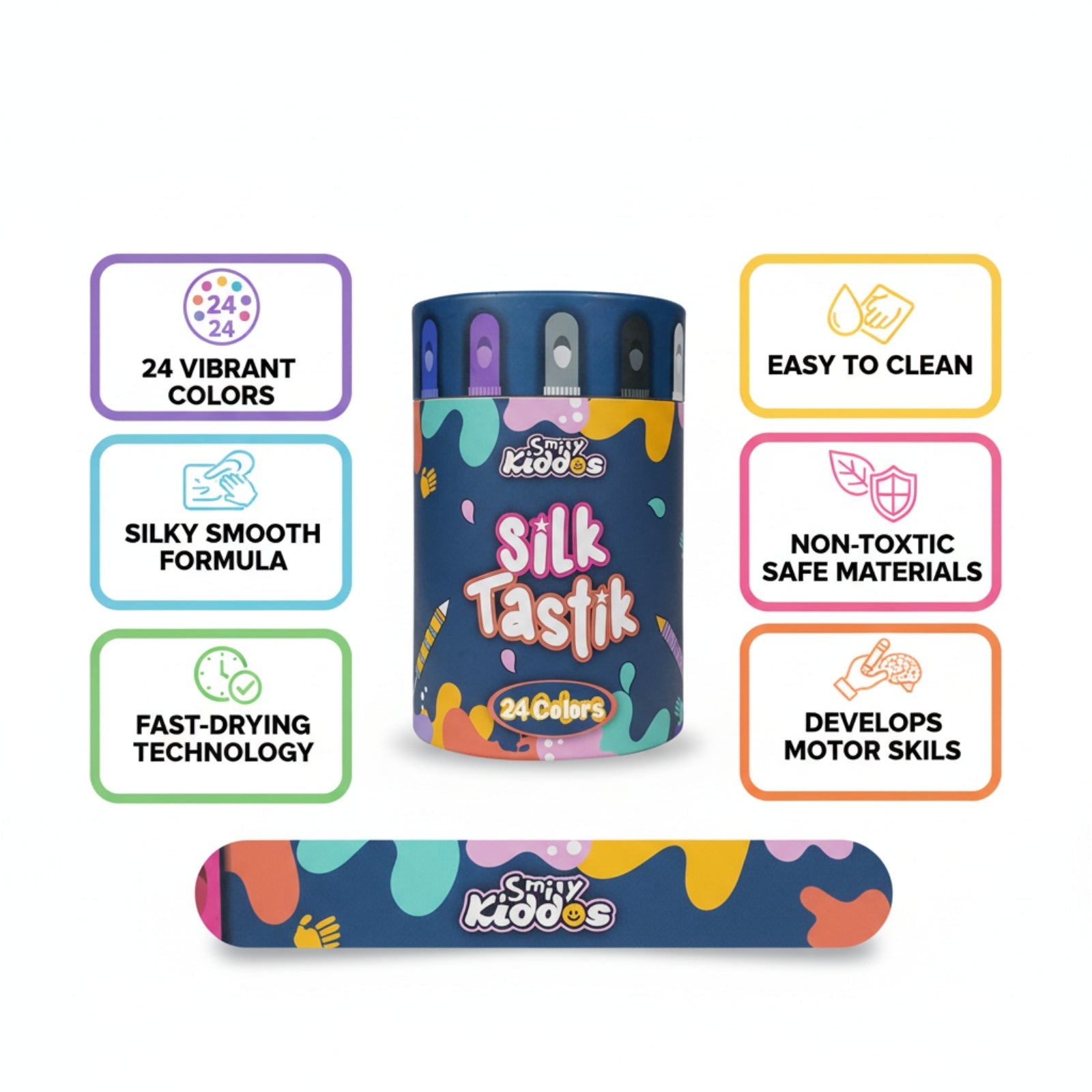 Smily Kiddos 24 Colors Silky Crayon Set - Crayons
