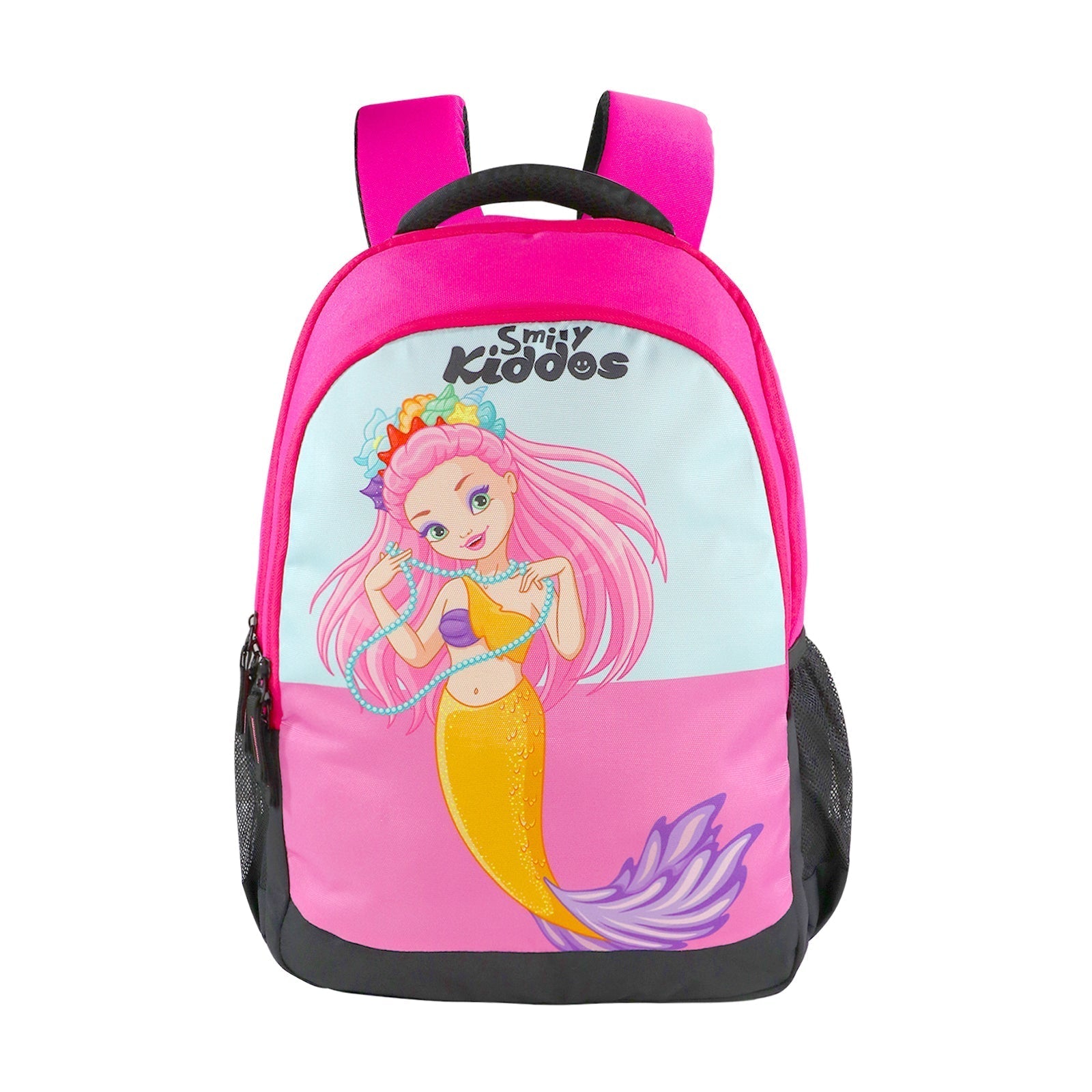 Smily Kiddos 29L Junior School Bag - Mermaid Theme - Dark Pink - MK11001869