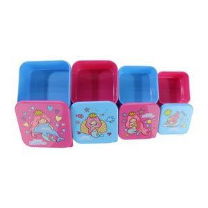 Smily Kiddos 4 in 1 container - Mermaid Theme Container Set Lunch Box - SK16001509