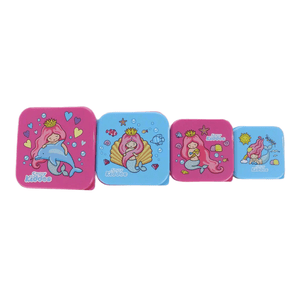 Smily Kiddos 4 in 1 container - Mermaid Theme Container Set Lunch Box - SK16001509