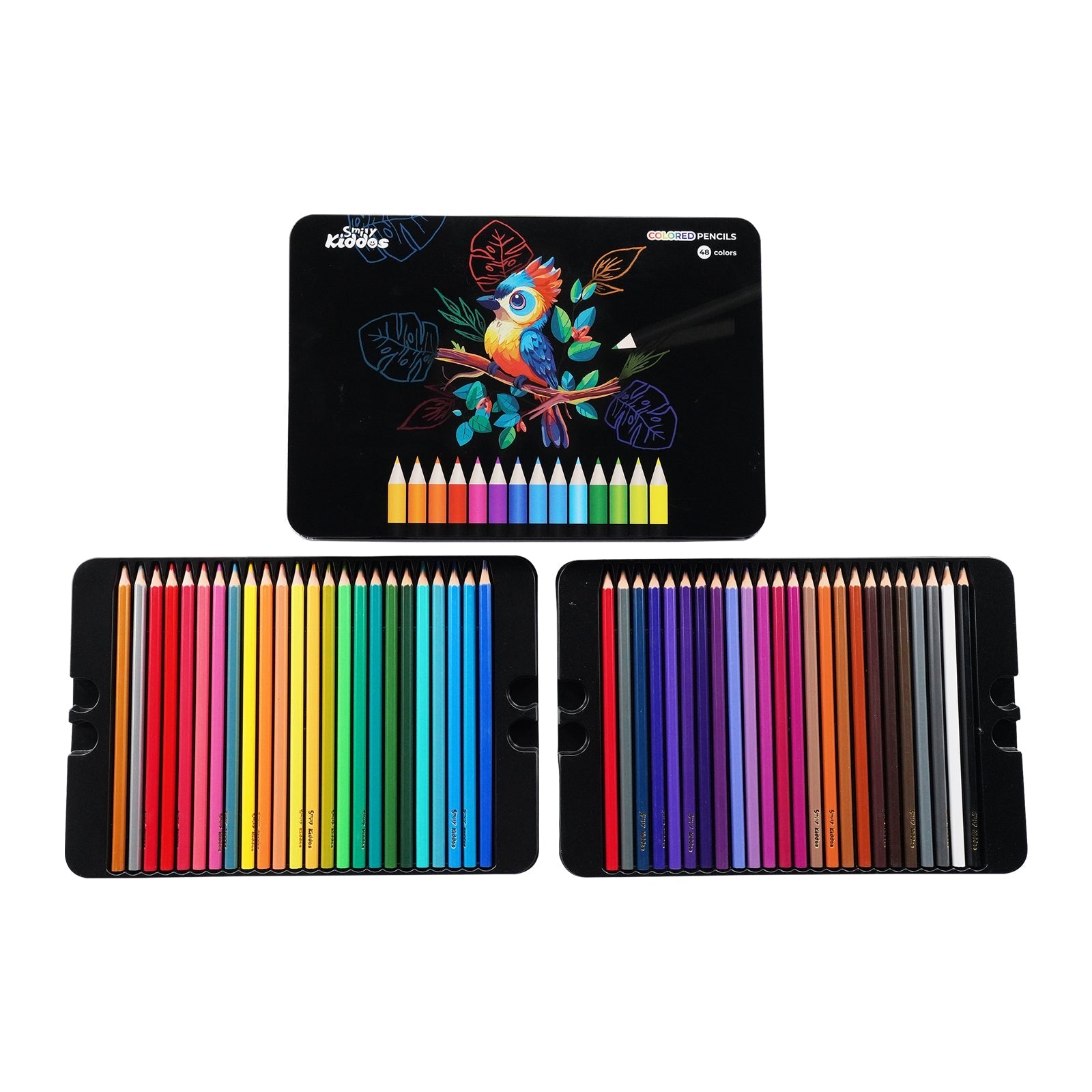 Smily Kiddos 48 Color Pencils Set in Tin Box - Color Pencils