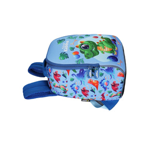 Smily Kiddos 6L Fun Dino Neoprene Preschool Backpack – Light Blue - School Bag