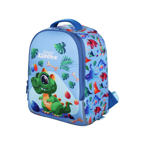 Smily Kiddos 6L Fun Dino Neoprene Preschool Backpack – Light Blue - School Bag