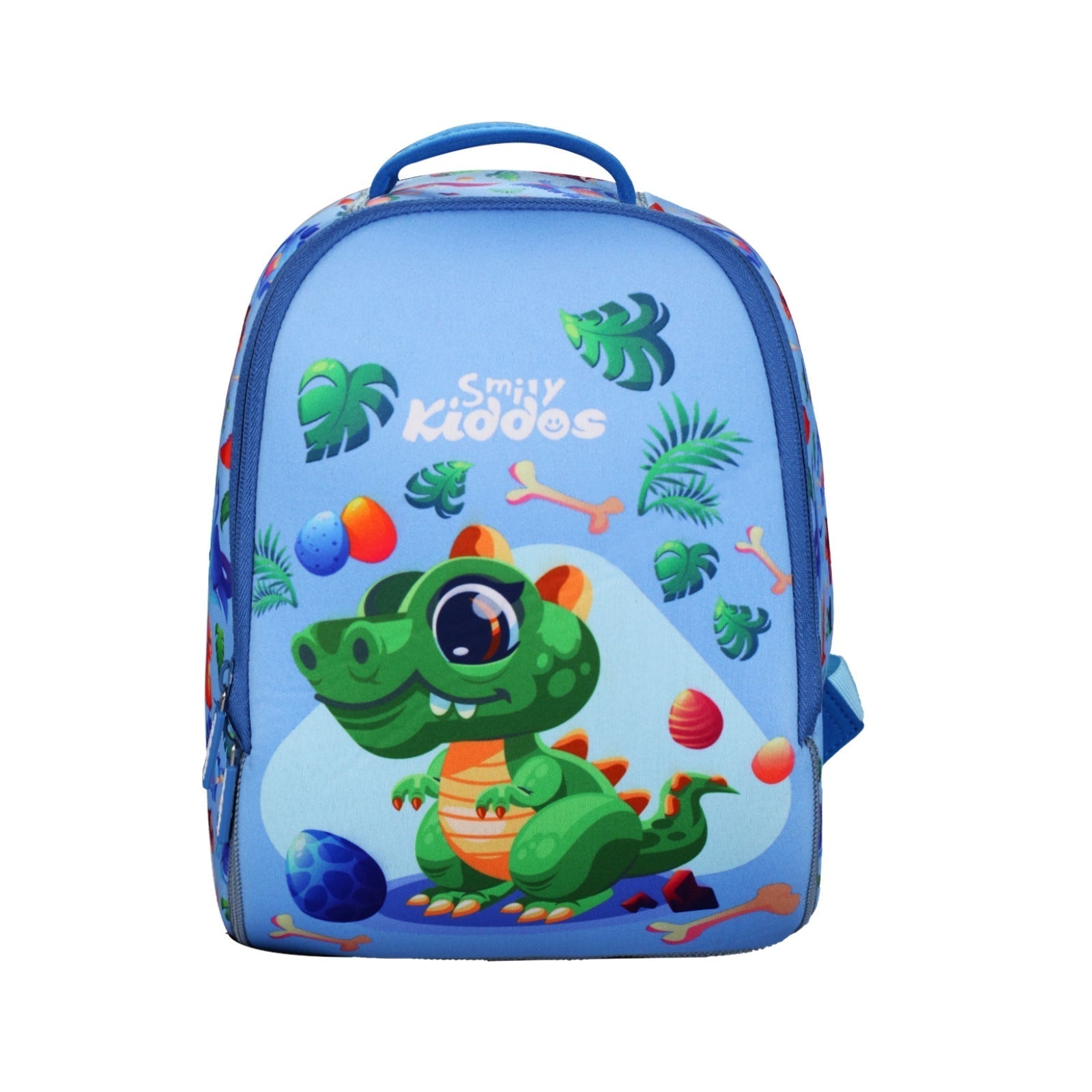Smily Kiddos 6L Fun Dino Neoprene Preschool Backpack – Light Blue - SK16001824