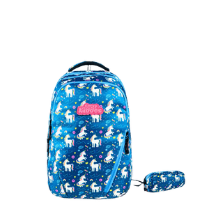 Smily Kiddos ARC Backpack with Pencil Pouch - Blue - MK11002183