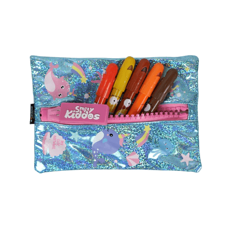 Smily Kiddos Big Zipper Pouch - Narwhale - SK11003074