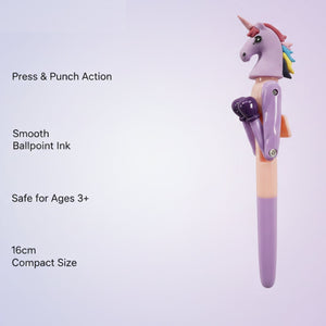 Smily kiddos Boxing Pen - Purple Unicorn Kids Stationery