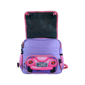 Smily Kiddos Bus Theme School Bag for Kids - Pink - School Bag