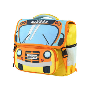 Smily Kiddos Bus Theme School Bag for Kids - Yellow - School Bag