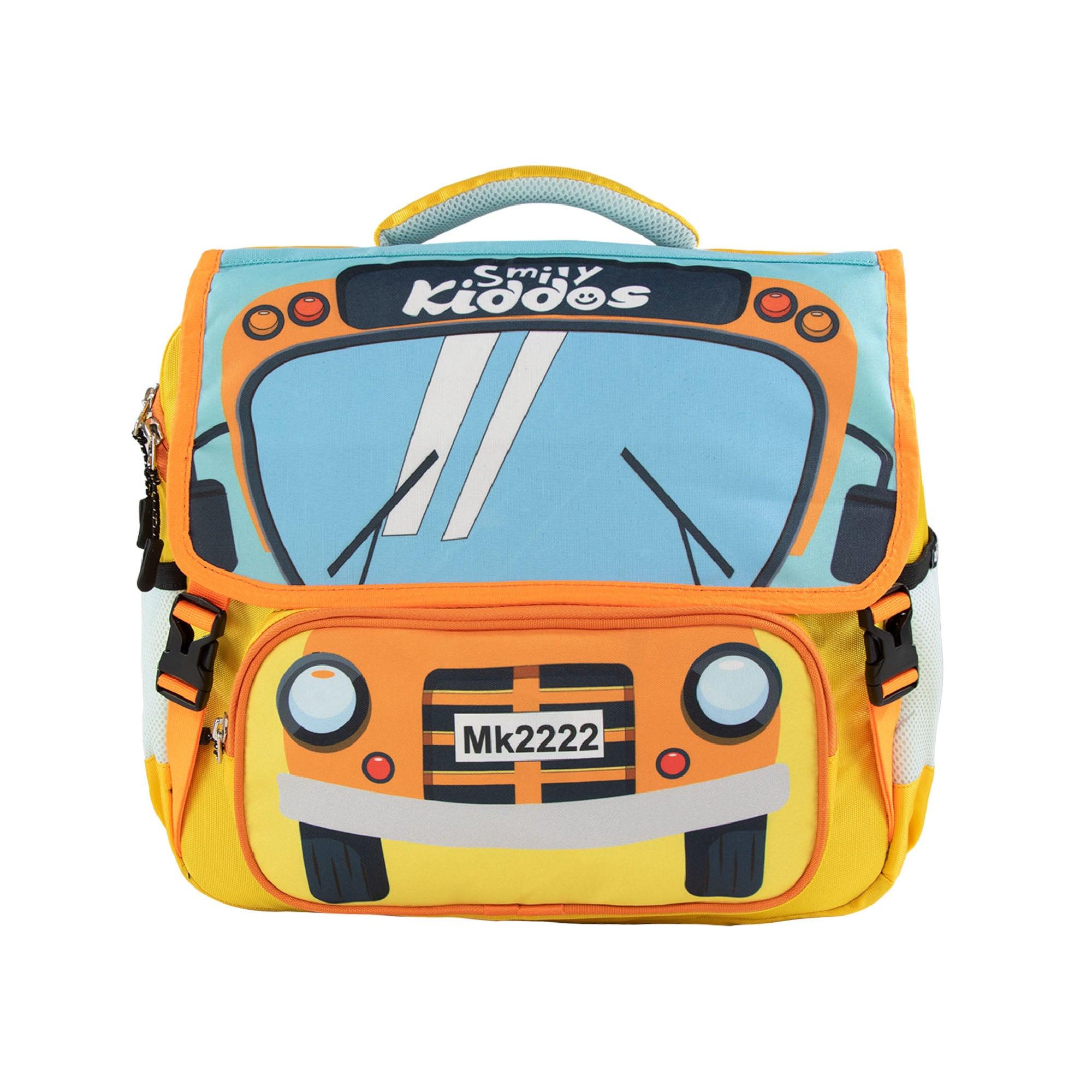 Smily Kiddos Bus Theme School Bag for Kids - Yellow - MK11002054