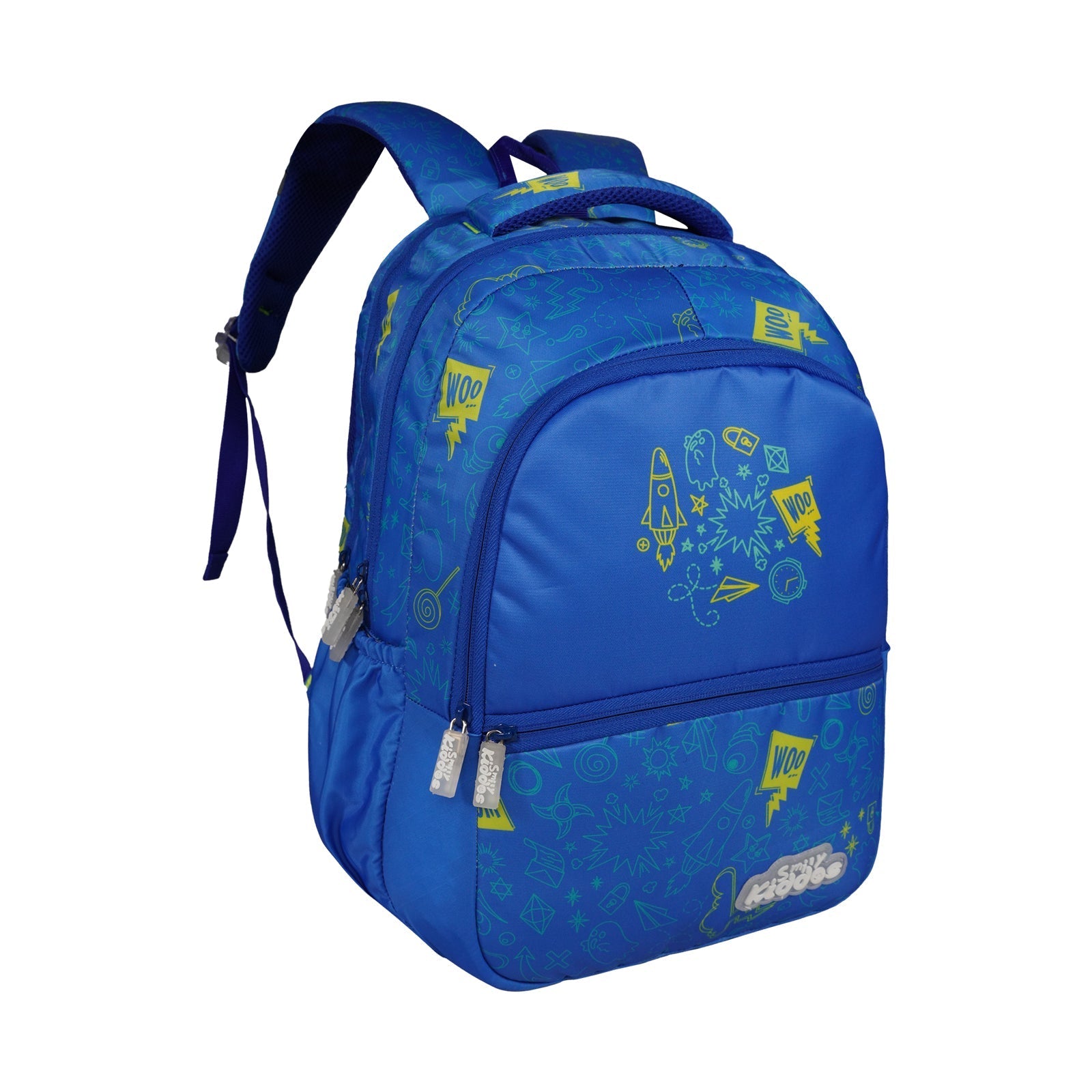 Smily Kiddos Coco Backpack – Light Blue | Stylish & Lightweight School Bag for Kids - MK11002288