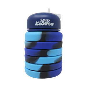 Smily Kiddos Collapsible Silicone Water Bottle - Camouflage Blue Baby Food & Storage