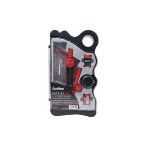 Smily Kiddos Compass & Geometry Tools Set – Durable Plastic Case - Red Kids Stationery