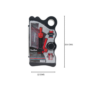 Smily Kiddos Compass & Geometry Tools Set – Durable Plastic Case - Red Kids Stationery