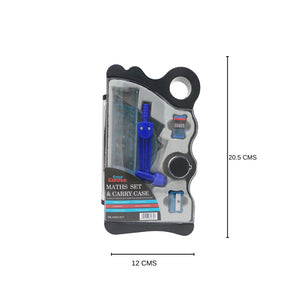 Smily Kiddos Compass & Geometry Tools Set – Durable Plastic Case - Blue Kids Stationery