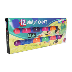Smily Kiddos Creative Neon Paint Set – 12 Vibrant Colors - Kids Theme Art & Craft