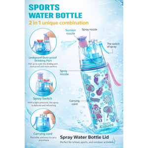 Smily Kiddos Dino Theme Water Bottle 550ml - Kids | The Mom Store - Water Bottle