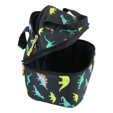 Smily Kiddos Double Decker Lunch Bag Dino Theme - Black - MK11001887
