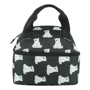 Smily Kiddos Double Decker Lunch Bag Panda Theme - Black - MK11001889