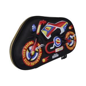 Smily Kiddos EVA Pencil Box – Motorcycle Theme, Black - Pencil Case