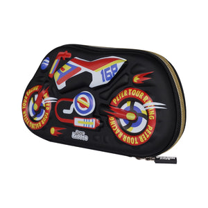 Smily Kiddos EVA Pencil Box – Motorcycle Theme, Black - Pencil Case