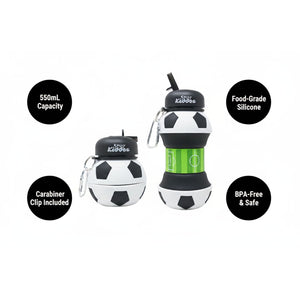 Smily Kiddos Expandable Sports Water Bottle - Soccer Baby Food & Storage