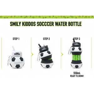 Smily Kiddos Expandable Sports Water Bottle - Soccer Baby Food & Storage