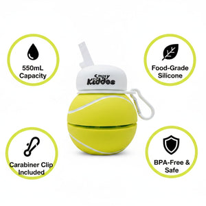 Smily Kiddos Expandable Sports Water Bottle - Tennis Ball Baby Food & Storage