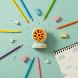 Smily Kiddos Fan Sharpener - Teal Blue Kids Stationery
