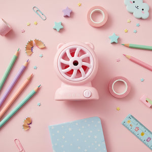 Smily Kiddos Fan Sharpener - Pink Kids Stationery